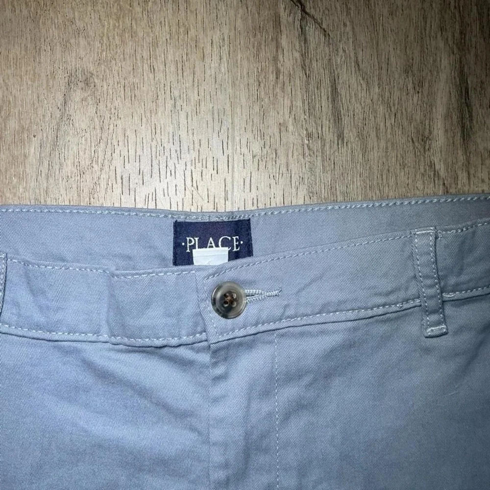 The Children's Place Denim Shorts Size 16 Light Blue‎ Button Fly Kids Casual